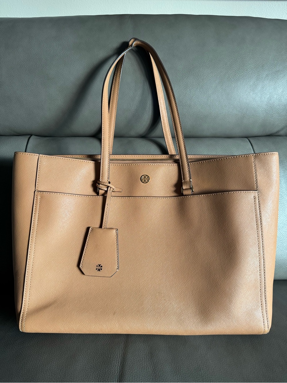 Tory Burch Caramel Tan Leather Tote